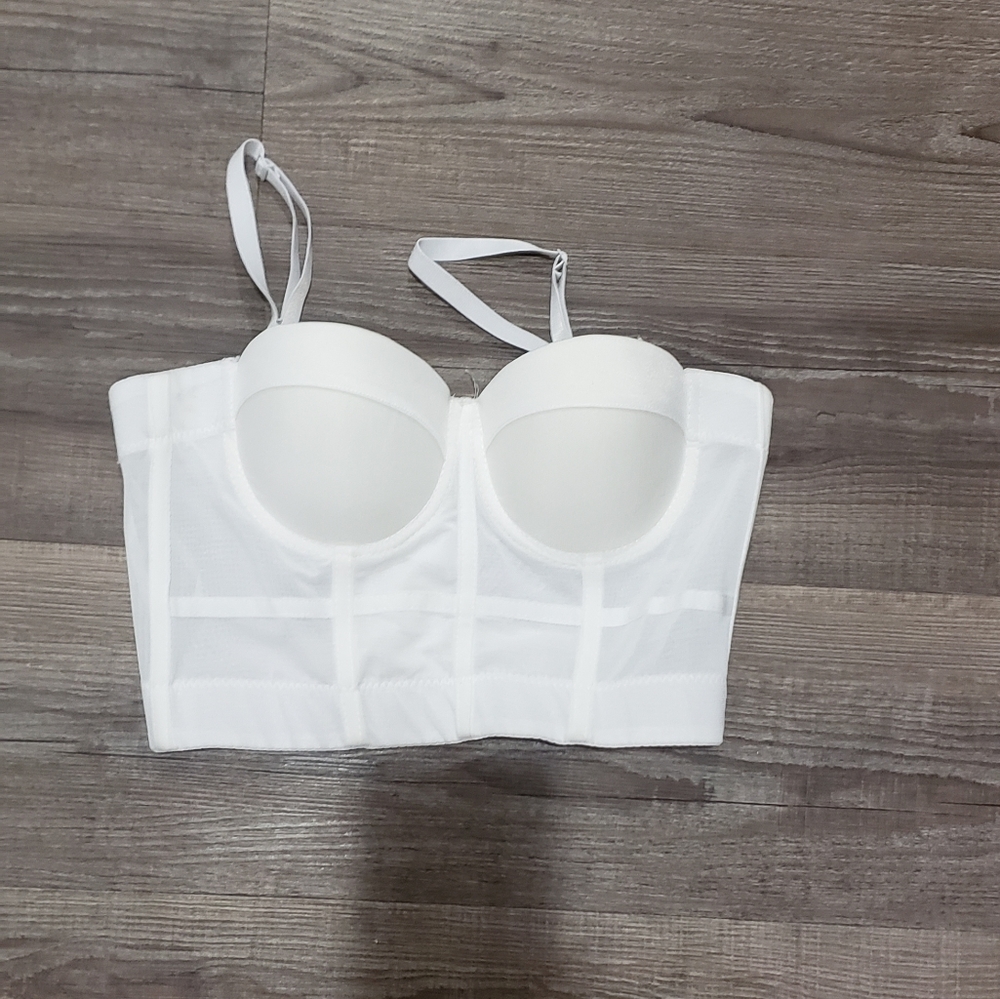 White corset top with straps size small